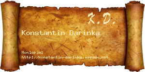 Konstantin Darinka névjegykártya